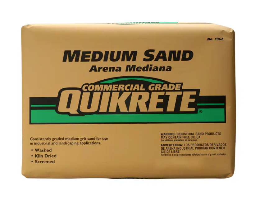 SANDMEDIUM-quikrete-medium-sand-bag__37761.1712719212.png Quikrete Medium Sand 50lb Bag - Image 1